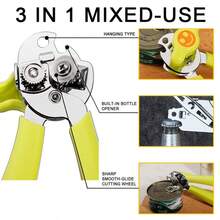 KitchenAid Classic Multifunction Can Opener And Bottle Opener Easy To Use, Razor Sharp Stainless Steel Cutting Wheel, Soft Ergonomic Handles, Colorful Style Optional - Nắp Green W Smile - Xem 4