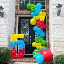 Red Blue Yellow Green Balloon Set, 12 Inch Circus Party Balloon Red Blue Green Yellow Helium Balloons Confetti Latex Balloon Video Game Party Birthday Party Circus - 紅色 藍色 黃色 綠色 - 查看 7