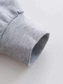 Ropa para adolescentes y mujeres jóvenes: Sudadera de cuello redondo gris combinada con pantalón de chándal gris - Gris - Ver 6