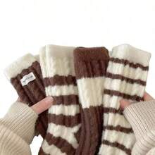 Knöchelsocken, Damen Twist Kabel Fleece Plüsch Hausschuh Socken dick warm thermisch Farbblock Innen Schlaf Socken, Schuhe, Frühling Sommer Auswahl, Brautjungfern Geschenke, Zimmer, Schlafzimmer Dekoration, Strand, Reisen, für Männer, für Frauen, Urlaub, Frauentag, Reiseaccessoires, Hochzeitsgeschenke, Y2k, Schlafzimmer, Autoaccessoires für Frauen, Küchendekoration - Verschiedenfarbig - Übersicht 6