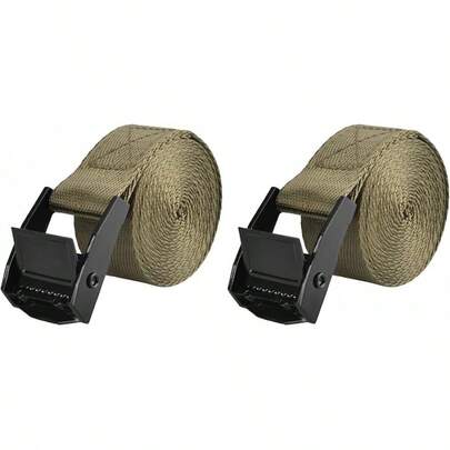 TRIWONDER Cinch Tie Down Strap Lashing Straps Heavy Duty Nylon Straps With Cam Buckles For Cargo, Trucks, Boat, Motorcycle,, Kayak, Canoe, Trailer (1m, Black - 4 Pack)