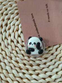 Soporte de aire 3D lindo de panda, herramienta mágica de resina epoxi elástica y jorobada, funda de teléfono creativa de escritorio, pegatina de dibujos animados compatible con iPhone, teléfono Android, regalo de cumpleaños, familia, amigos. Regalo de cumpleaños Agarre de teléfono de empuje y tracción Soporte de teléfono