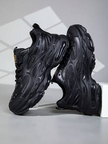 Men's Casual Sneakers - Classic Design, Lightweight & Fashionable, Suitable For Spring, Summer, Autumn And Winter - Black - View 1