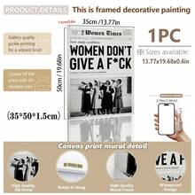 1件，帆布墙画，带框墙饰，复古报纸墙画，复古黑白海报，时尚报纸艺术，海报印刷品，鸡尾酒会墙画，学院风艺术品，房间装饰，宿舍装饰，卧室装饰，浴室装饰，客厅装饰，办公室装饰，时尚海报 - 彩色 - 查看 17