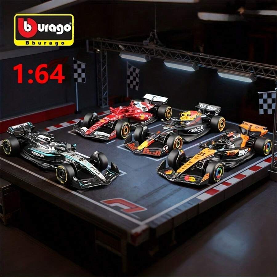 Burago BURAGO Modelo de Carro de Corrida de Fórmula 1 Escala 1:64, Red ...