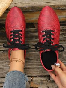 Women's Pointed Toe Flat Slip-On Loafers, 2025 Autumn New Versatile Casual Soft Bottom Comfortable Lace-Up Shoes