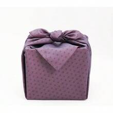 DKyoto Saibi Kimono Style Furoshiki And Small Furoshiki Set -Japanese Wrapping Cloth- For Gift Bag Double-Sided Dyeing Purple - 雙面染色紫色 - 查看 5