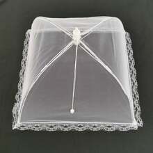 1件装网状植物罩，可重复使用，遮光罩/圆顶植物保护罩，可折叠伞状，适用于户外花园蔬菜、花卉、草莓等。餐桌食物罩 - 彩色 - 查看 3