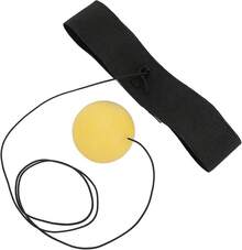 ANGGREK Pelota de Boxeo para Reflejos Con Diadema - Entrenamiento de Velocidad de Perforación y Coordinación Mano-ojo (11*7*5-Amarillo) - Amarillo - Ver 6