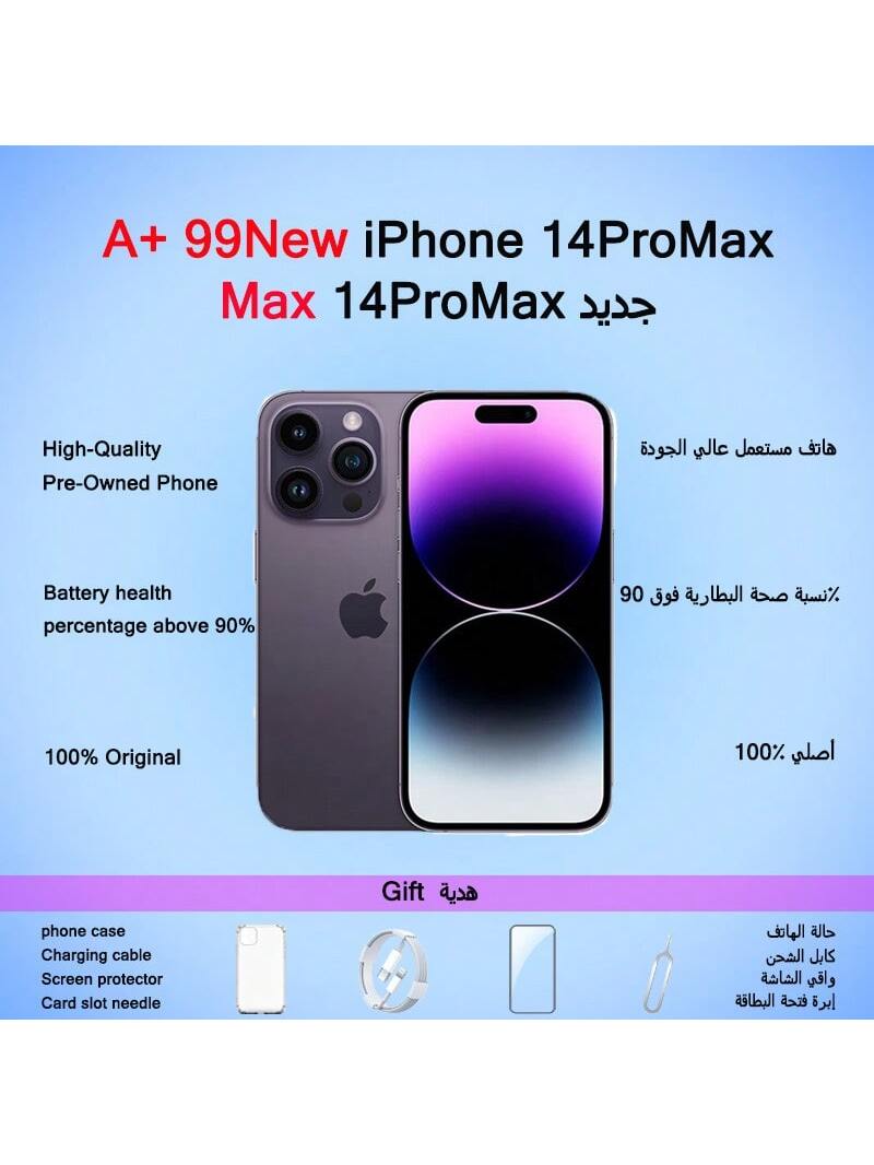Apple آي فون 14 برو ماكس، منتج أصلي، حالة جديدة تق...