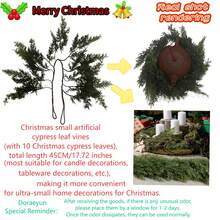 Doraeyun 1/3 pièces Couronne de feuilles de pin de Noël de 5,9 pi/180 cm et vigne de verdure artificielle en plastique : vigne de feuilles de cyprès simulées, plantes artificielles d'extérieur - parfait pour la décoration de Noël, la décoration de la maison/de la pièce/de la cuisine/du mur/de l'escalier, la décoration de la table à manger/du bureau, la décoration de la terrasse extérieure, la décoration de mariage et la décoration esthétique de la pièce pour les décorations de Noël