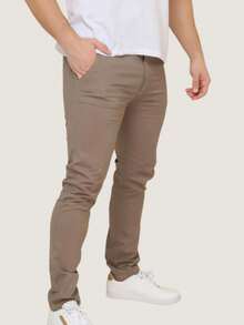 Men's Twill Pants Kit Men's Pants With Lycra Elastane - 黑色 - 卡其色 - View 10