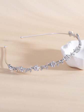 1 st. blom- och strassdekorationspannband, bästa presenter till mödrar, vänner, lärare och festivaler, lämplig för vardagsbruk eleganta tiaror, hårband, hårbåge pannband håraccessoarer