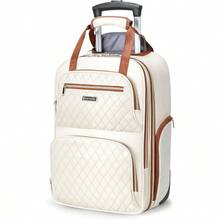 Rolling Laptop Travel Backpack With Wheels For Women 15.6 Inch Laptop Wheeled Backpack Carry On Trolley Suitcase Black Computer Bag For Adults Business College Work Overnight - Beige - View 1