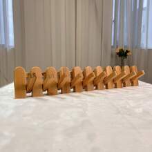 1 szt. Drewniany wieszak ścienny na ubrania, nowoczesny organizer wiszący w stylu fortepianu na ubrania, klucze, czapki, ręczniki, wieszak oszczędzający miejsce w przedpokoju (montaż przykręcany lub bezśrubowy)