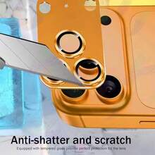 适用于 Apple 17 Pro Max/17 Pro 的金属摄像头镜头保护盖，采用钢化玻璃材质，超清晰，防碎裂，防指纹，有效提升 Apple 17 Pro Max/17 Pro 摄像头的耐用性。