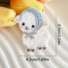 4枚3D立体刺绣徽章，热封设计，适用于服装、帽子、夹克、DIY装饰 - 蝴蝶、蝴蝶结、小山羊刺绣徽章套装，也适用于手机壳、包包和服装。 - 4件套自黏膠 - 查看 4