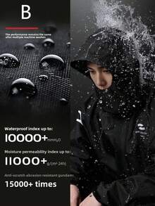 时尚雨衣，全身雨衣套装，加厚雨衣和雨裤，夜间反光雨衣套装，防水防风雨衣，夜间反光条，男女通用雨衣，耐磨防暴雨披，多功能雨衣，适合户外活动，如骑行、旅行、登山、露营、徒步、钓鱼等，摩托车雨衣，耐磨保暖雨衣，适合闺蜜节、宠物、狂欢节、派对装饰。