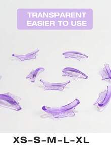 5 Pairs Self Sticky Lash Lift Rod, Cute Bear Lash Lift Pads For Eyelash Curling And Lifting, DIY Use At Home Or Salon Lash Perming Tool, Multiple Colors Available (Green,Orange,Purple) - Multicolor - View 6