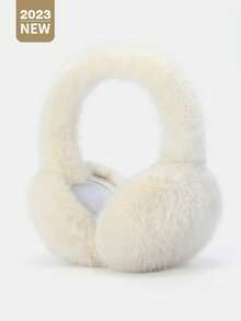 冬季新款仿兔毛耳罩，学生适用，女士护耳，防冻耳套，防风，可折叠 - 彩色 - 查看 8