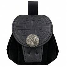 Medieval European Viking Style Round Pouch Bag, Vintage Nordic Viking COSPLAY Prop, Suitable For Daily Storage - A - View 5