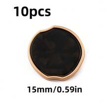 10 Pieces Of High-End Socialite Style Metal Buttons With Four Colors On The Face - Asymmetrical Shaped Apple Buttons In Various Sizes To Choose From, Clothing Sewing Accessories Suitable For Suits, Jackets, Sweaters, And Cardigans, Clothing Decoration - Multicolor - View 23