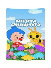 Plim Plim Anime Flannel Blanket For Girls Boys Anime Gifts Throw Blanket Cozy Plush Flannel Fleece Print Blankets Double-Layer Blanket Lightweight Fuzzy For Bed Decor - 黑色 - 查看 3