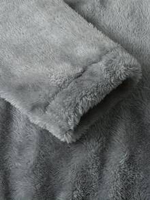 Men's Casual City Name Embroidered Long Sleeve Hooded Fleece Pullover Sweatshirt, Autumn/Winter - Light Grey - View 11