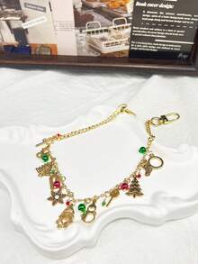 圣诞装饰品 圣诞装饰 圣诞树 圣诞老人 包包链吊坠 圣诞首饰链 麋鹿袜子雪人钥匙扣 手机配件 - 彩色 - 查看 9