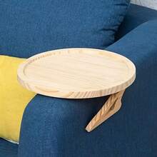 1 khay đựng cốc bằng gỗ tre có thể gập lại, dùng để kê tay vịn ghế sofa, khay đựng đồ ăn nhẹ, cà phê và điều khiển TV tiện dụng. - Nhiều màu - Xem 4