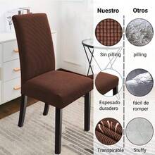 Yostyle Fundas para Sillas de Comedor,Fundas para Sillas Antideslizantes,Protector de Sillas de Elástica,Cubre Sillas Removibles y Lavables,para el Hogar, Banquete,4pcs - Niñas-4 piezas - Ver 1