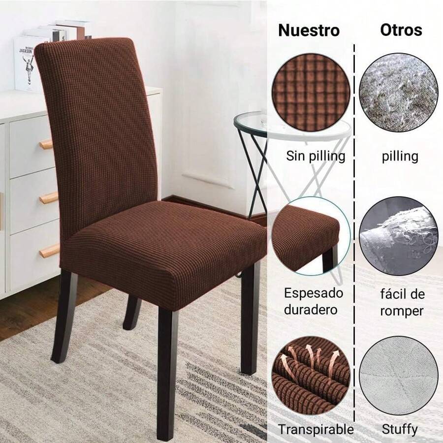 Yostyle Fundas para Sillas de Comedor,Fundas para Sillas Antideslizantes,Protector de Sillas de Elástica,Cubre Sillas Removibles y Lavables,para el Hogar, Banquete,4pcs - Niñas-4 piezas - Ver 1