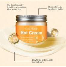 100g/3.53oz Intensiveming Hot Cream-Moisturizes And EnhancesThe Elasticity Of Arms,Thighs, And Abdomen,Deeply Hydrating WithGlvcerin And Ginger,Suitable For All Skin Type - 白色 - 查看 3
