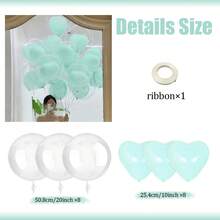 15pcs/10pcs/5pcs/4pcs/3pcs/2pcs/1pc Extra Large Clear Balloons For Filling & Stretching Oversized Bubble Balloons, Giant Packaging Gift Clear Balloons, Suitable For Valentine's Day, Mother's Day, Birthday, Christmas, Christmas Gifts, Gender Reveal, Party Decorations (Fillings Not Included) - Transparent - View 21