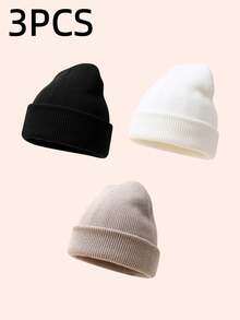 4 chiếc mũ len trẻ em, mũ len beanie màu trơn ấm áp cho bé trai và bé gái, thích hợp cho hoạt động ngoài trời và mặc hàng ngày - Nhiều màu - Xem 48