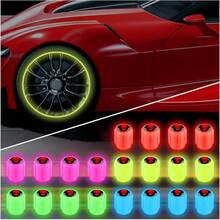 20PCS Fluorescent Tire Valve Stem CapsLuminous Auto Wheel Air Valve Cap Universal Decoration Accessories For Car/SUV/Bicycle/Trucks/Motorcycles Cool Car Gifts 20Pcs5 Colors/Skull - 20個5色骷髏頭 - 查看 1
