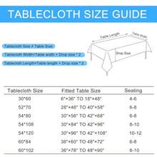 Faux Linen Rectangle Tablecloth Wrinkle And Stain Resistant Washable Table Cloth For Kitchen Dining Room Holiday Table Cover For Dinner Lux Slate Blue 54 X 80 Inch - LuxSlateBlue - View 7
