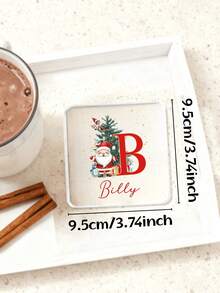 1/3/5PCS Customized Personalised Initial Coaster, Customised Acrylic Name Coaster, Customized Christmas Coaster Santa Claus Letter Coaster,Birthday Gift, Drinks Coaster, Personalised Coasters, Daddy Gifts, Home Gifts,Valentine's Day Gift, Wedding Gifts, Wedding Accessories, Christmas Gift, Christmas Decor, Thanksgiving Gift, New Year Gift, Party Decor