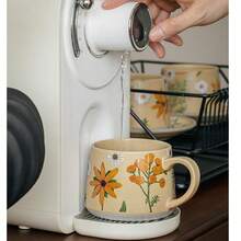 2 Stücke Vintage hochwertiges Blumen Kaffeetassen & Untertassen Set - Verschiedenfarbig - Übersicht 2