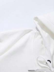 "You Can't Tell Me What To Do, I'm Not Your Granddaughter" Fun Hoodie - Long Sleeve, Knit Fabric, Loose Fit, All Sizes Available, Fashionable Pattern Print, For Leisure Activities And Everyday Wear - 白色 - 查看 2