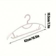 12PCS/6PCS Durable Plastic Hangers - Extra Thick, Wide Shoulder Design, 360-Degree Rotatable Hooks, Non-Slip & Polished Finish. Suitable For Adult Clothing.