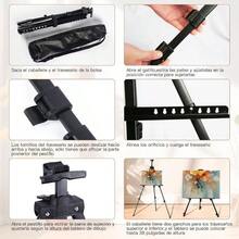 Caballete de Artista con Pals y Bolsa de Recoleccin y Paleta, Caballetes de Dibujo Porttil con Altura Ajustable de 21 a 62 pulgadas, Para Dibujo, Mesa/Piso, Marco de Exhibicin - inicial - Ver 4