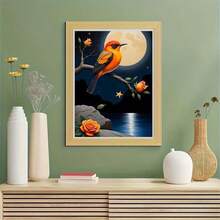 1 bộ tranh đính đá 5D DIY, thiết kế hình mặt trăng và chim, phù hợp cho người lớn mới bắt đầu, trang trí nhà bằng kim cương và làm quà tặng - Nhiều màu - Xem 2