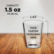 DCustom Translucent Plastic Shot Glasses 1.5 Oz. Set Of 100 Personalized Bulk Pack - Acrylic Great For Wedding Party Birthday Gifts - Clear - 海關清除 - 查看 5