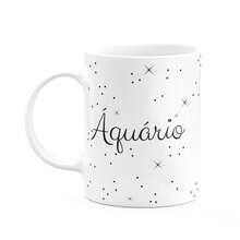 JPS INFO Caneca Signos Minimalista - Aquário - 325ml