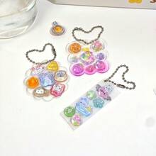 1张卡通蝴蝶结动物彩虹渐变3D立体浮雕贴纸，可爱文具，DIY剪贴簿，日记装饰贴纸，美术用品，学习用品