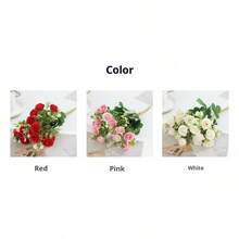 15 Heads Artificial Rose Bouquet, Bridal Bouquet, Ins Style Home Decor Flower Arrangement, Fake Flowers - Multicolor - View 7