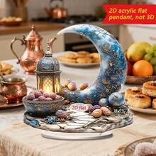 1 件复古新月桌面摆件，饰有灯笼和红枣图案，适合客厅/卧室家居装饰，也可作为节日派对礼物。 - 彩色 - 查看 5