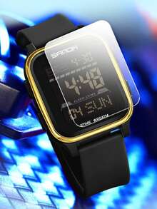 SANDA. SANDA 2211新款方形男士手表户外夜光防水多功能运动大表盘电子表 - 均碼 - 查看 6