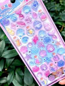 3D Embossed Stickers - Cute And Compact, Featuring Various Fruit Ice Cream, Animal, And Pet (Cat, Dog) Designs | Multi-Layered Stickers, Asymmetrical Shapes, Reusable, Waterproof, Matte Finish, Suitable For Scrapbooks, Diaries, Planners, And DIY Crafts